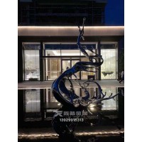 景觀海浪不銹鋼雕塑 316不銹鋼浪花主題雕塑