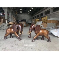 銅象雕塑   庭院門前純銅對象風水擺件