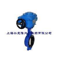 上海興麥隆 對夾式電動蝶閥開關(guān)型 常溫 軟密封