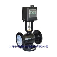 上海興麥隆 法蘭電動二通調節閥 電動三通 球墨鑄鐵材質